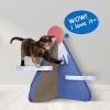 ScratchMe Cat Scratcher Post Board; Mount Fuji Shape Cat Scratching Lounge Bed; Durable Pad Prevents Furniture Damage - as Pic