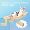 Mewoofun 5 Color Cat Pet Window Wooden Component Bed Hanging Cotton Canvas - pink