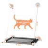 Cat Window Perch Cat Hammock Window Seat Window Mounted Cat Bed Hanging Cat Seat Hold up to 66lbs - Grey