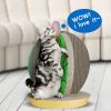 Cat Condo Scratcher Post Cardboard, Cactus shape Cat Scratching Board, 15x15x19.29 inch - as Pic