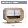 Mewoofun Wood Indoor Cat Shelter Furniture Large Cat House Cat Condo TV Cat Bed - QM011