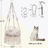 Mewoofun Cat Hammock Bed Cotton Hanging Cat Bed for Indoor Cats Sleeping Playing - WP066