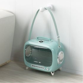 TV Cat Bag Out Portable Space Capsule Pet Backpack Carrying Large Capacity Portable (Option: Bird Lake Blue)