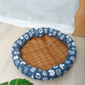 Fashionable Cool Mat Breathable Pet Kennel (Option: Blue Cat-35cm)