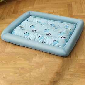 Summer Cool Sandwich Dog's Nest Cushion Pet Supplies (Option: Blue Cat-S)