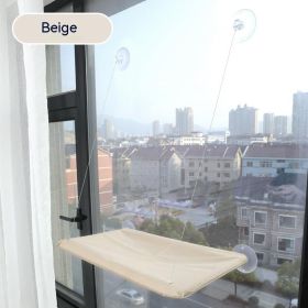 Four Seasons Swing Suction Cat Bed (Option: Beige-Color Box Package)