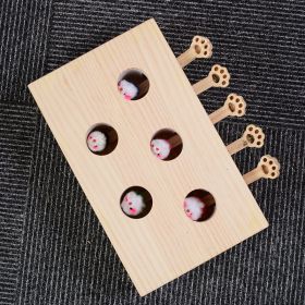 Supplies Catnip Solid Wood Whac-a-mole Cat Toy (Option: Mouse Style)