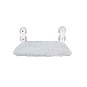 Hammock Four Seasons Universal Cat Litter Suction Cup Windows (Option: Gray plush-Foldable 30X52cm)