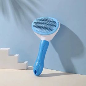 Pet Comb Hair Removal Needle (Option: Sky Blue-High grade paper card packagin)