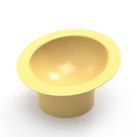 Large Caliber Cat Bowl Neck Protection Oblique Opening (Color: Yellow)