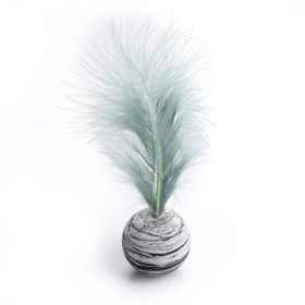 Cat-related Products Feather EVA Material Lightweight Foam Ball Throwing Toy (Color: Black)