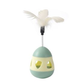 Roly-poly Toy Feather Cat Cudgel (Color: Yellow)