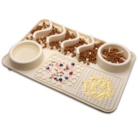 Dog Silicone Licking Pad Pet Licking Mat Silicone Smelling Mat Multifunctional Food Bowl Pets Supplies (Option: Large Milky White Licking Pad)