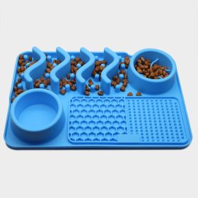 Dog Silicone Licking Pad Pet Licking Mat Silicone Smelling Mat Multifunctional Food Bowl Pets Supplies (Option: Small Sky Blue Licking Pad)