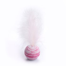Cat-related Products Feather EVA Material Lightweight Foam Ball Throwing Toy (Color: Red)