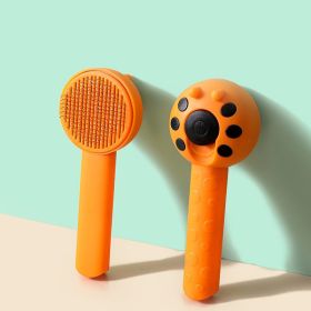 Pet Cleaning Supplies Insect Shape Cat Hair Removal Comb (Color: Orange)