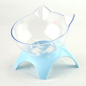 Removable And Washable Multi-purpose Cat Bowl (Option: Single Cat Bowl Blue)