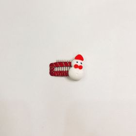 Christmas Cartoon Pet Headdress Cat Dog Barrettes (Option: Snowman Red-3.2cm)