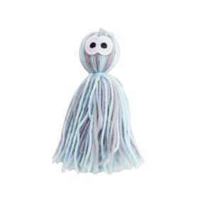 Pet Cat Can Hang Bite-resistant Woolen Yarn Ball Toys (Option: Gray Blue)