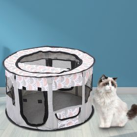 Foldable Closed Tent For Pet Dogs And Cats (Option: Grey B-L)