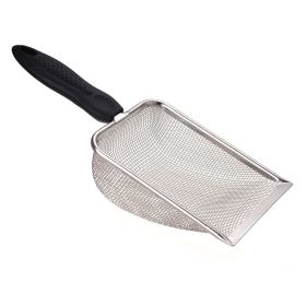 Stainless Steel Fine Hole Sand Leakage Shovel Cat Supplies (Option: Steel Color-2.8x2.8mm)