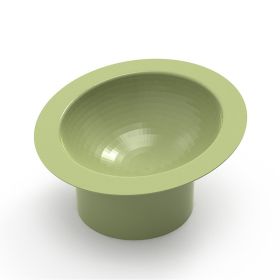 Large Caliber Cat Bowl Neck Protection Oblique Opening (Color: Green)