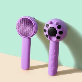 Pet Cleaning Supplies Insect Shape Cat Hair Removal Comb (Color: Purple)