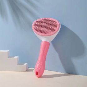 Pet Comb Hair Removal Needle (Option: Pink-High grade paper card packagin)